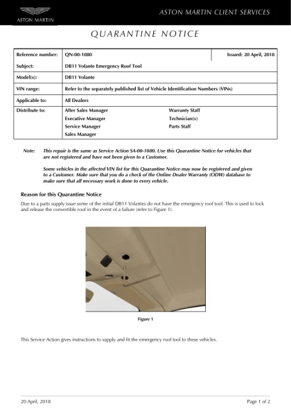 First page of the original QN-00-1080 factory document