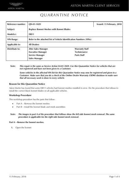 First page of the original QN-01-1029 factory document