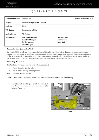 First page of the original QN-01-1048 factory document