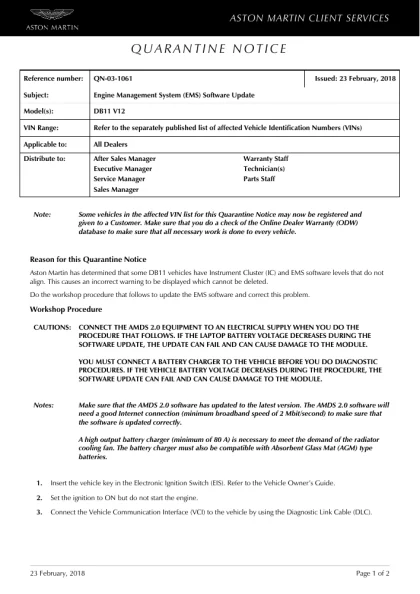 First page of the original QN-03-1061 factory document