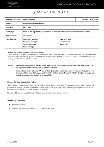 First page of the original QN-03-1159V2 factory document