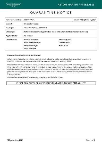 First page of the original QN-03-1973 factory document