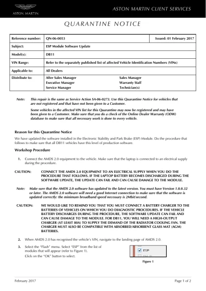 First page of the original QN-06-0053 factory document