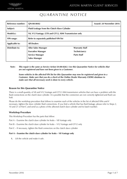 First page of the original QN-08-0042 factory document