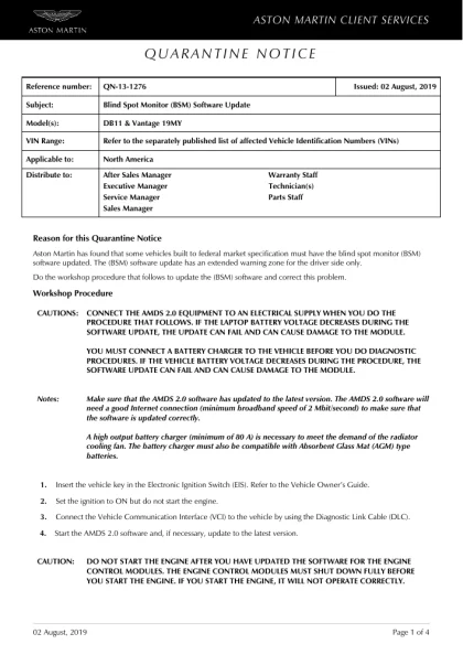 First page of the original QN-13-1276 factory document