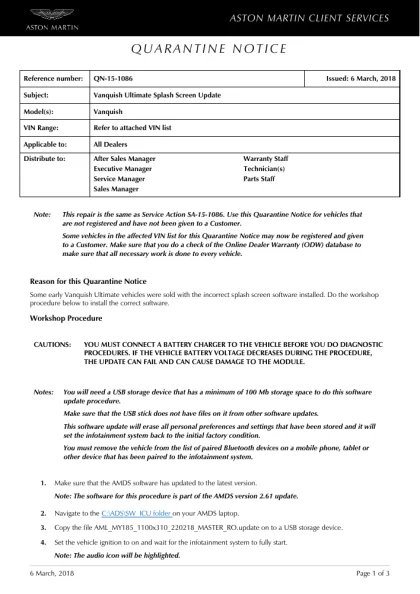 First page of the original QN-15-1086 factory document