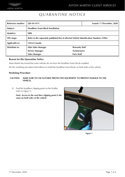 First page of the original QN-30-1471 factory document