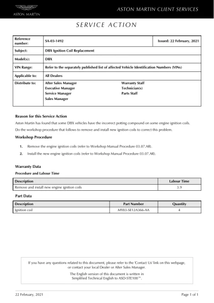 First page of the original SA-03-1492 factory document