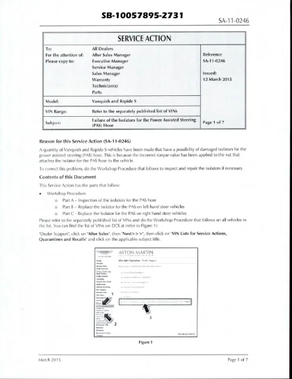 First page of the original SA-11-0246 factory document