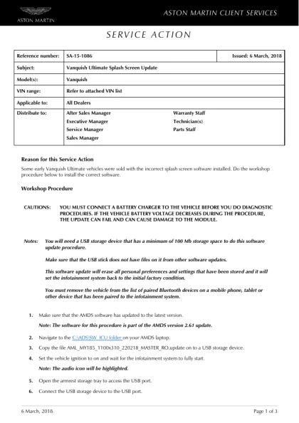 First page of the original SA-15-1086 factory document