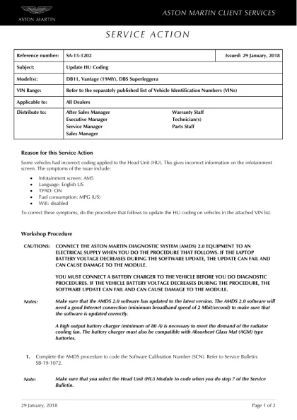 First page of the original SA-15-1202 factory document