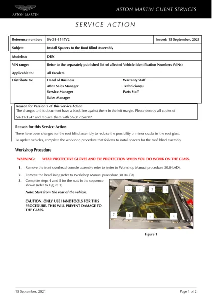 First page of the original SA-31-1547V2 factory document