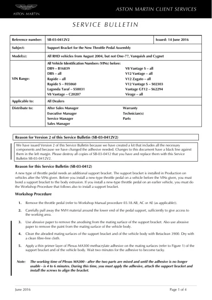 First page of the original SB-03-0412V2 factory document