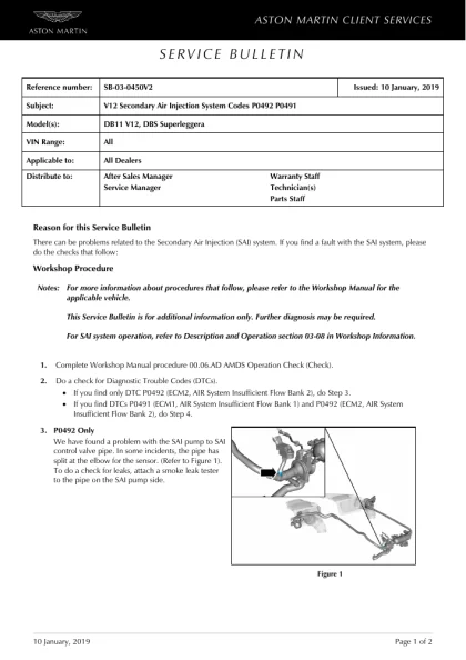 First page of the original SB-03-0450V2 factory document