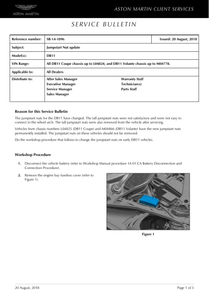 First page of the original SB-14-1096 factory document