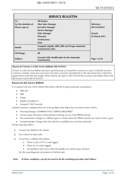 First page of the original SB-19-0392V2 factory document