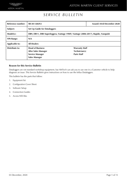 First page of the original SB-30-1282V2 factory document