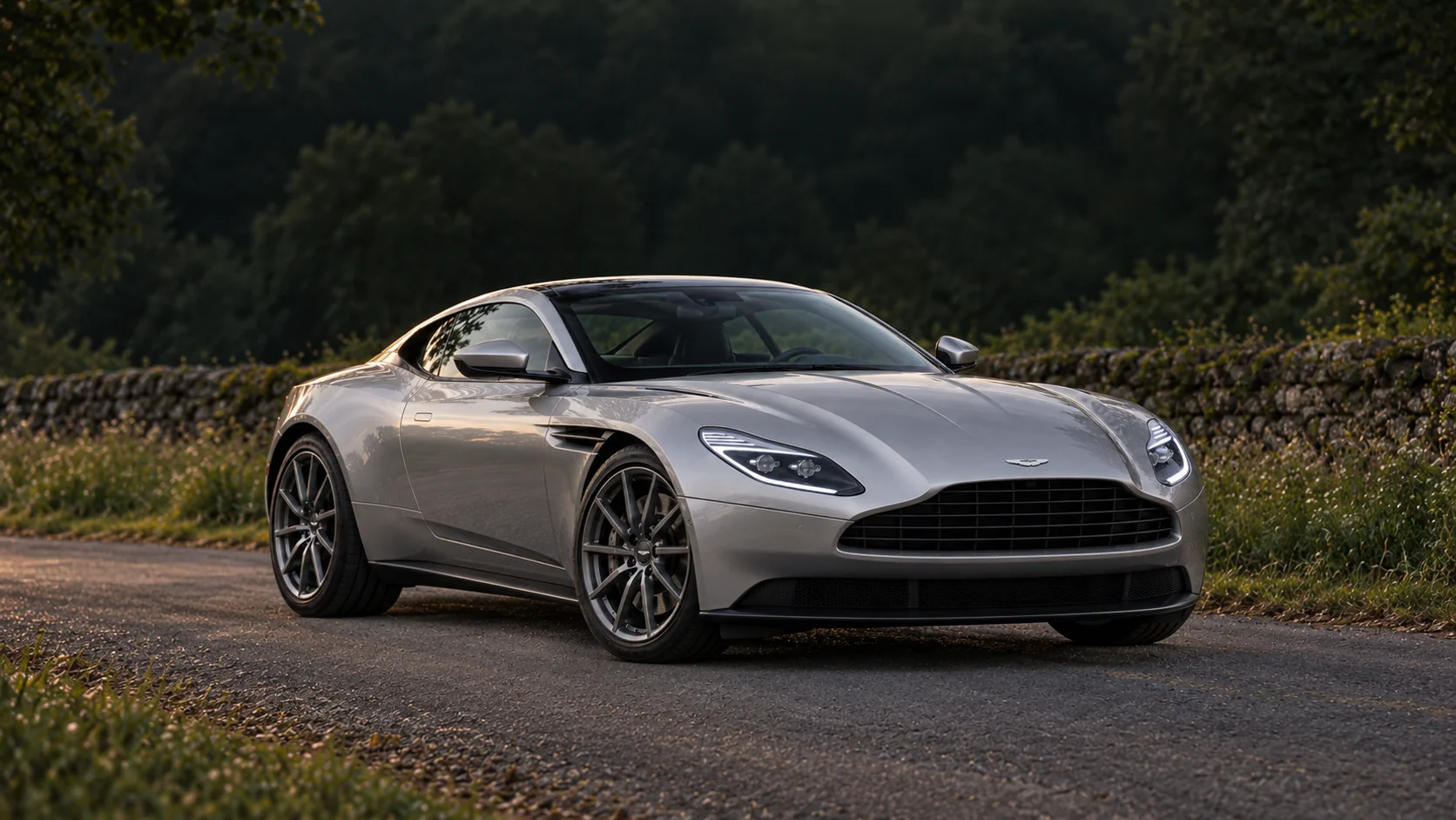 Aston Martin DB11 (2016-2023), illustrated at dusk