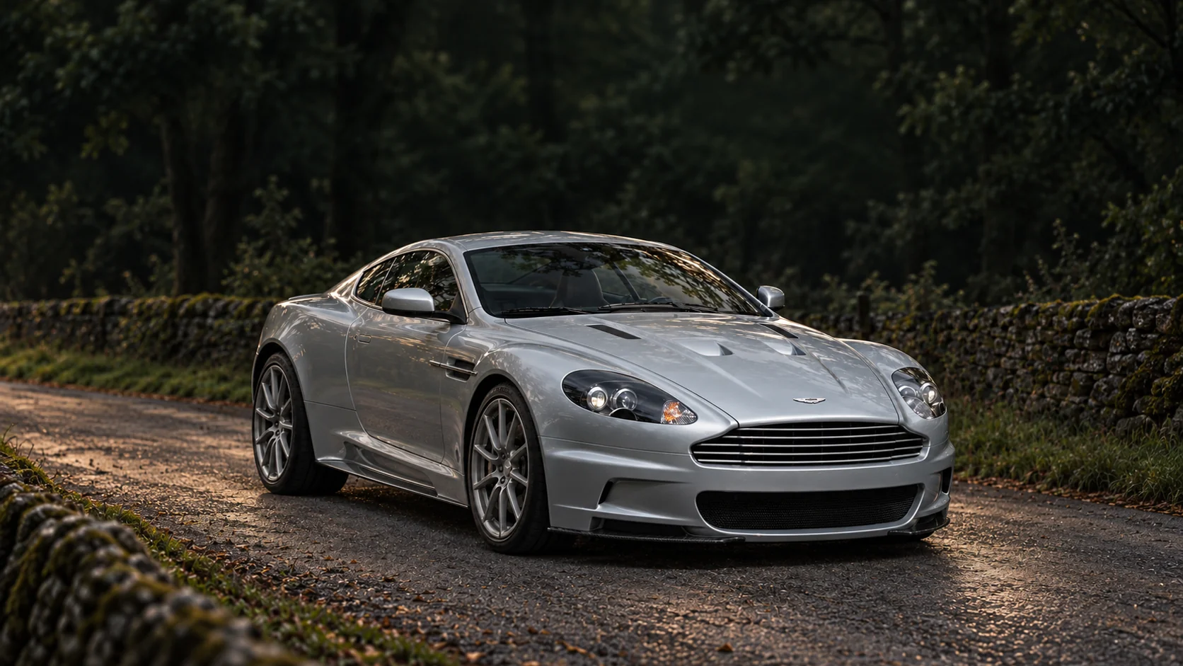 Aston Martin DBS (2007-2012), illustrated at dusk
